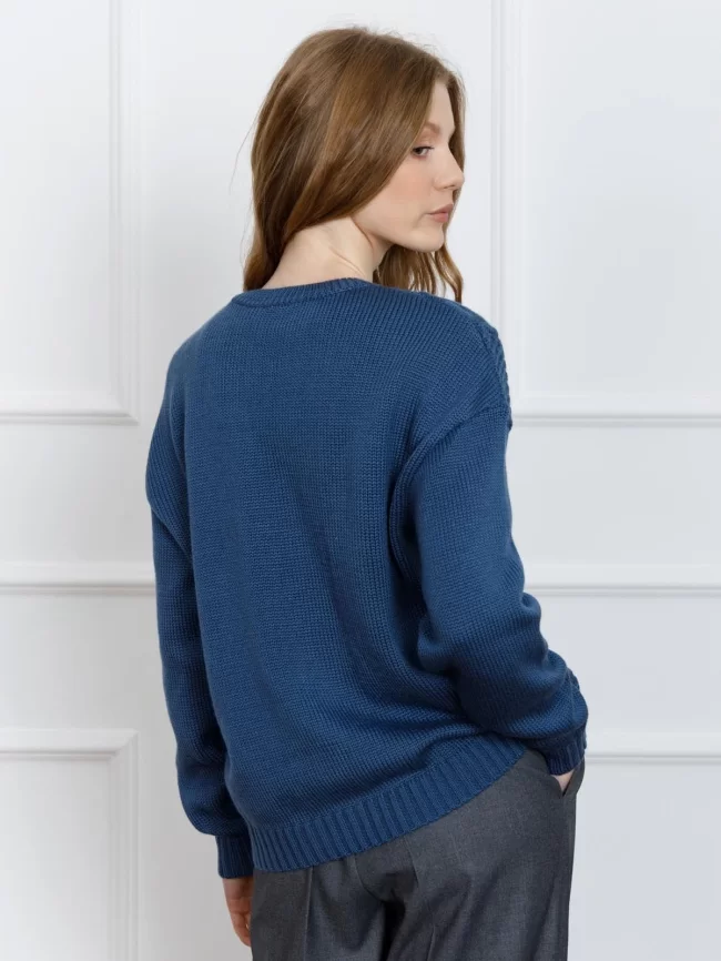 Джемпер женский (цвет: индиго) фото 2