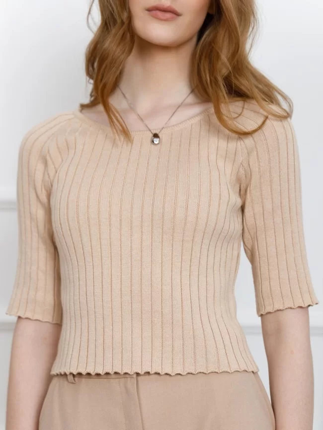 Джемпер женский (цвет: крем-брюле) фото 3