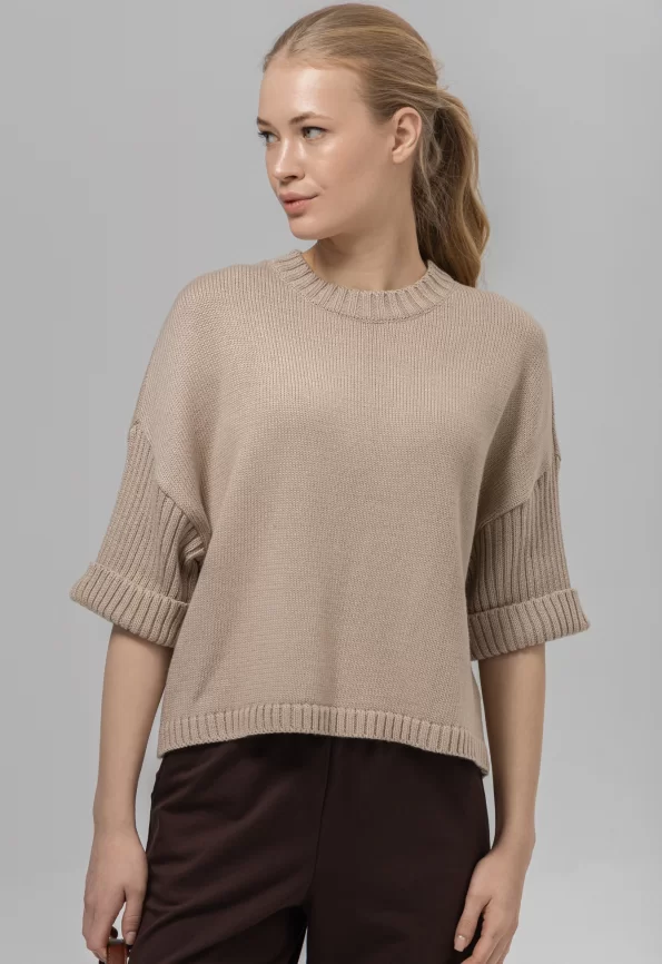 Джемпер женский (цвет: бежевый лайт) фото 1