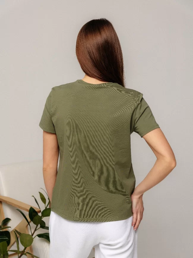 Джемпер женский (цвет: светлый хаки) фото 4