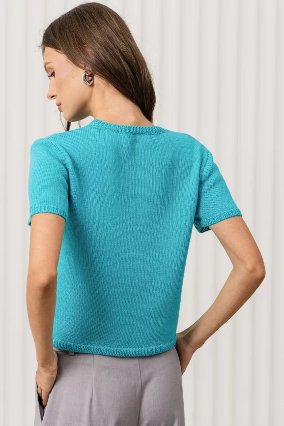 Джемпер женский (цвет: темно-бирюзовый) фото 2