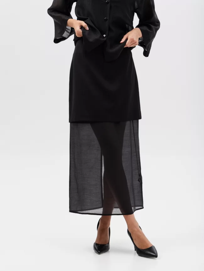 Юбка женская (цвет: черный) фото 4