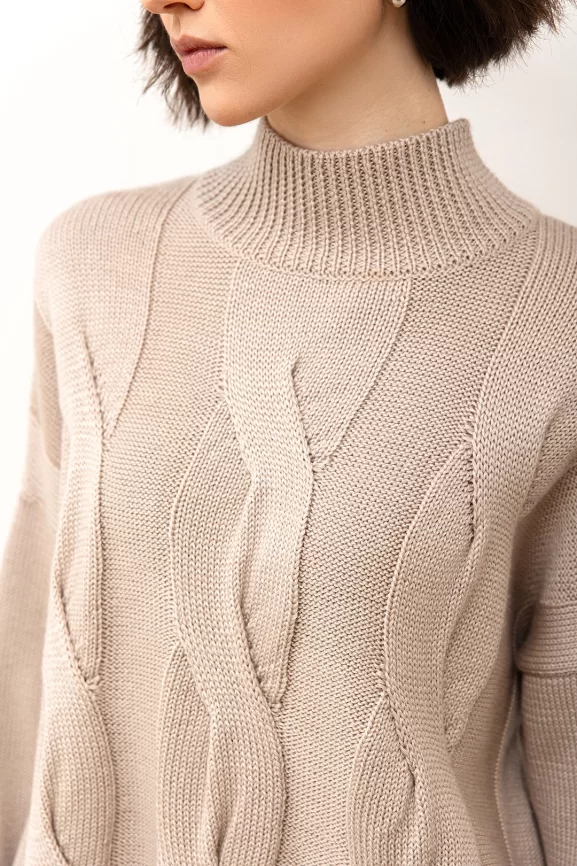 Джемпер женский (цвет: светло-бежевый) фото 3