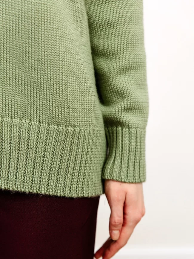 Свитер женский (цвет: светло-оливковый) фото 4