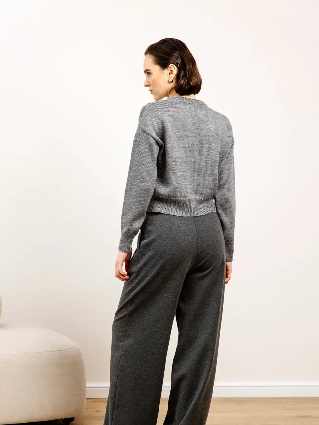 Джемпер женский (цвет: темно-серый) фото 6