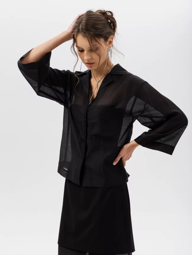 Блузка женская (цвет: черный) фото 2
