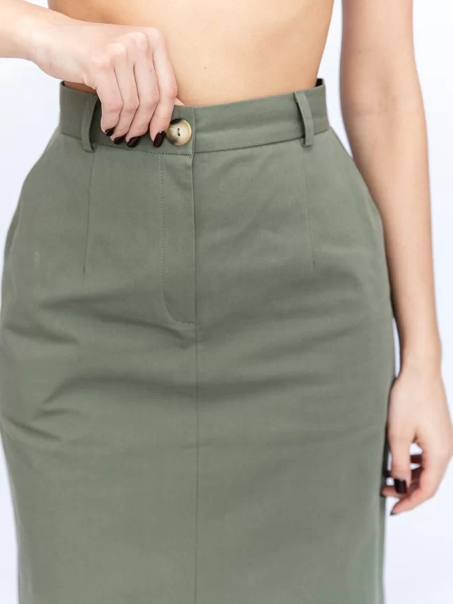 Юбка женская (цвет: хаки) фото 3