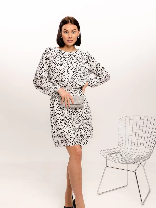 Платье женское (цвет: молочный, черный) фото 6