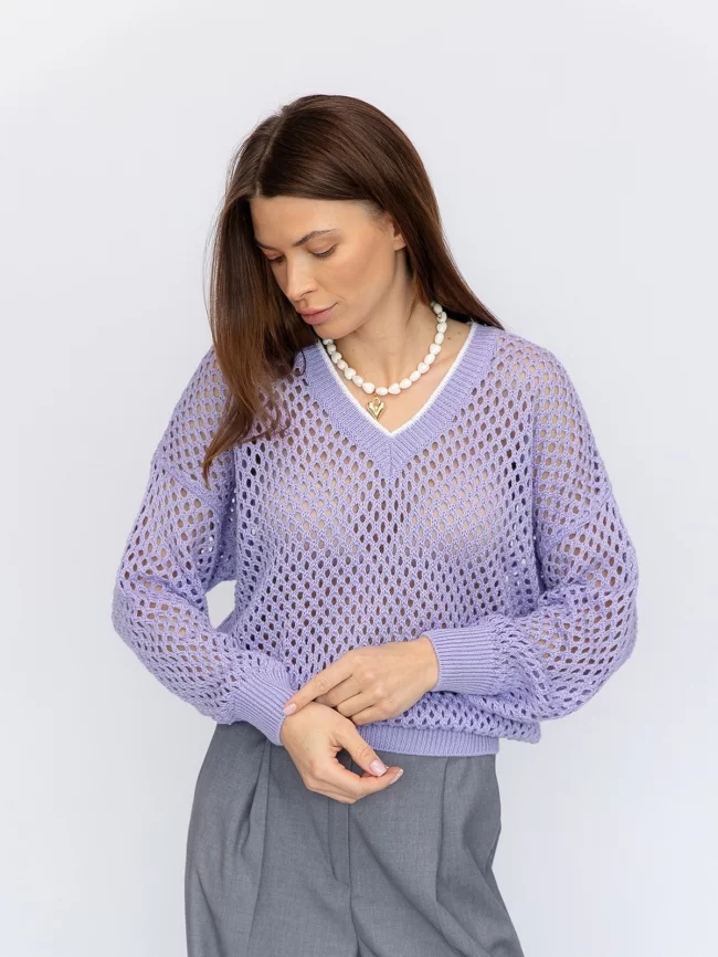 Джемпер женский (цвет: сирень турецкая) фото 5