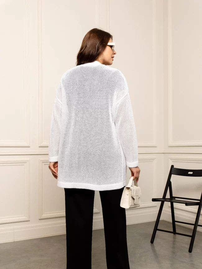 Кардиган женский (цвет: белый) фото 6