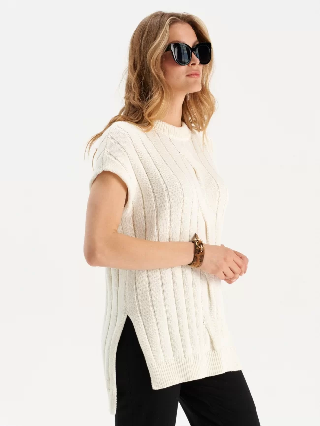 Жилет женский (цвет: молочный) фото 8