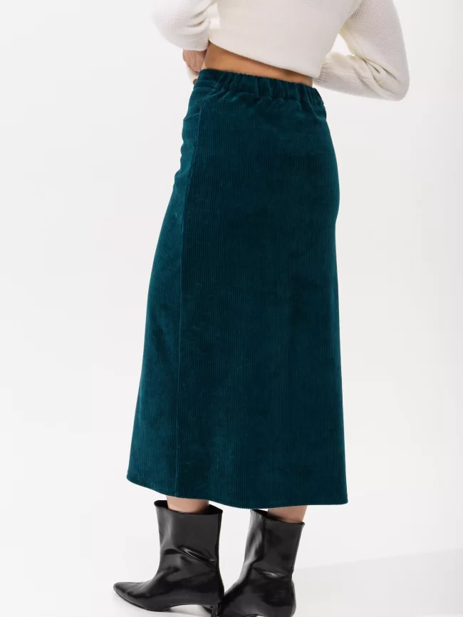 Юбка женская (цвет: глубокий сине-зеленый) фото 2