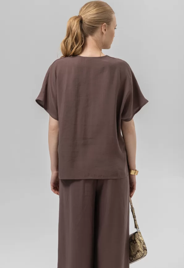 Блузка женская (цвет: шоколадный) фото 2