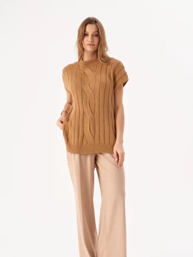 Жилет женский (цвет: верблюжий) фото 1