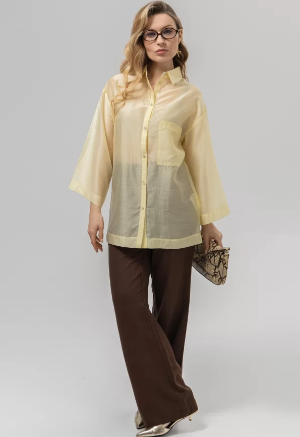 Блузка женская (цвет: сливочный) фото 3