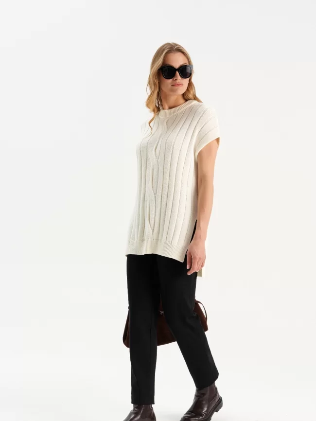 Жилет женский (цвет: молочный) фото 7