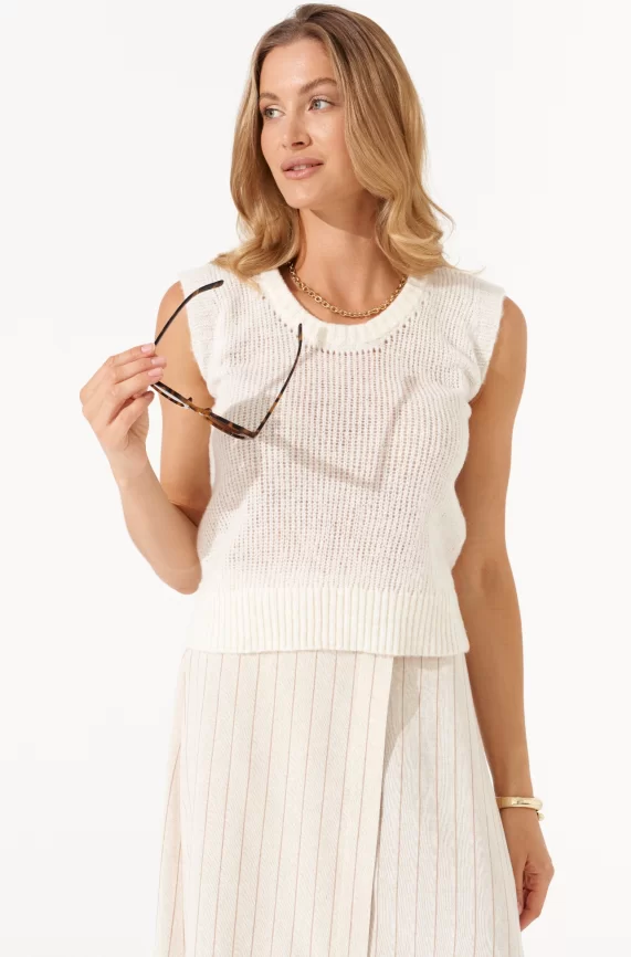 Жилет женский (цвет: молочный) фото 3