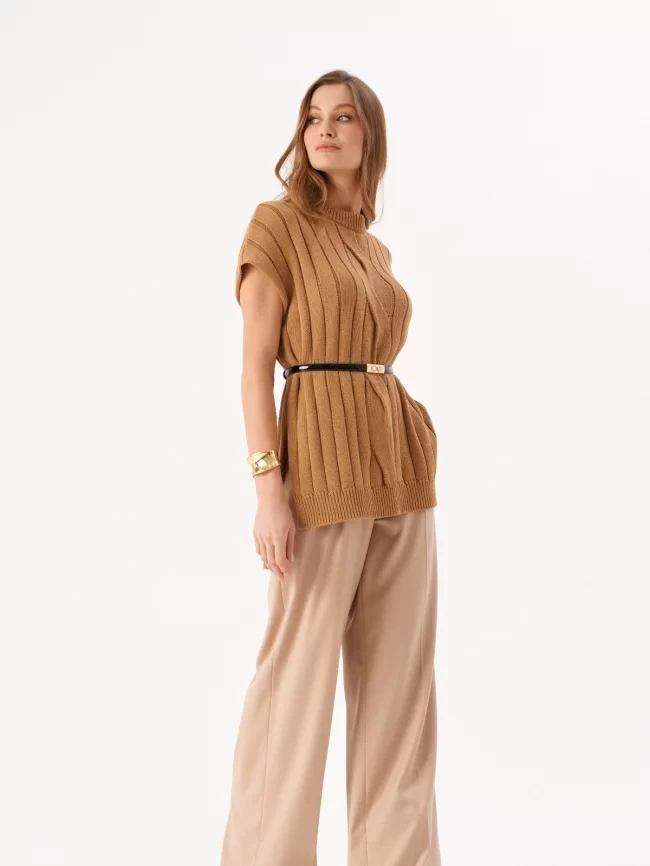 Жилет женский (цвет: верблюжий) фото 4