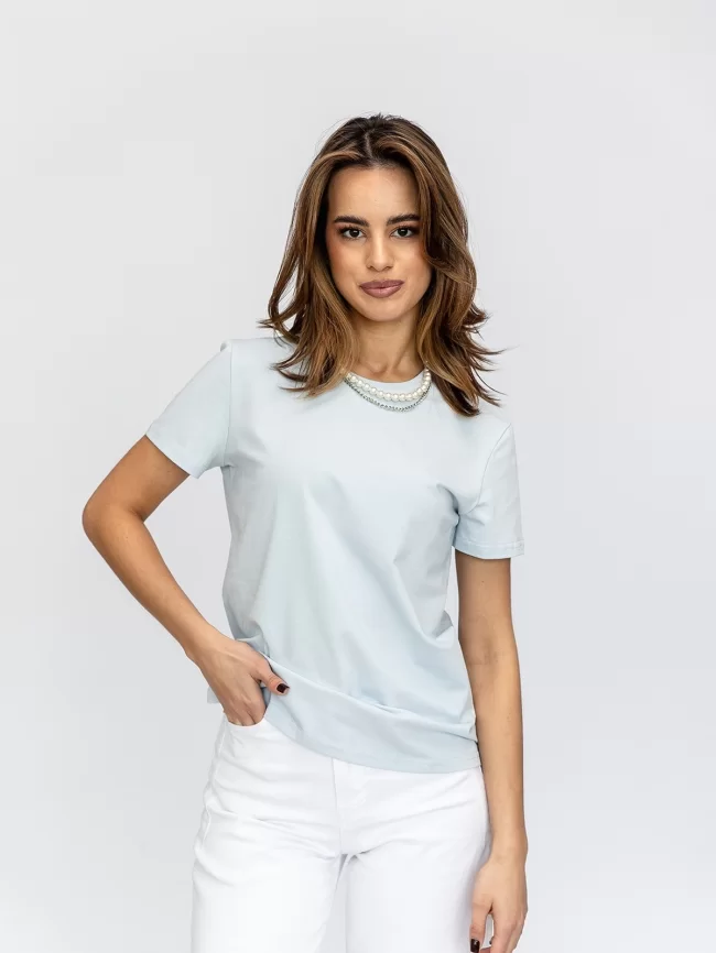 Джемпер женский (цвет: нежно-голубой) фото 2