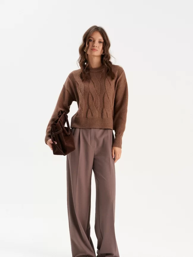 Джемпер женский (цвет: коричневый) фото 4