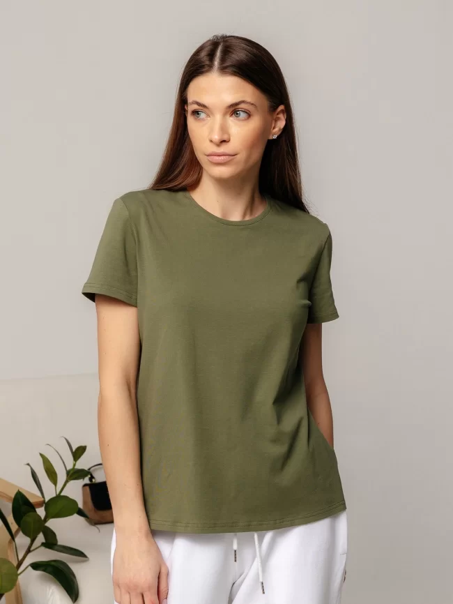 Джемпер женский (цвет: светлый хаки) фото 1