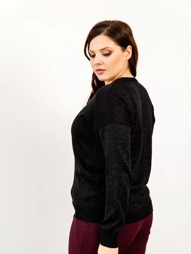 Джемпер женский (цвет: черный) фото 2