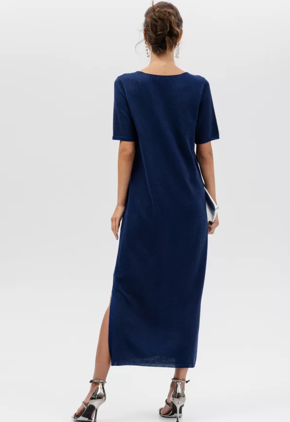 Платье женское (цвет: индиго, черный) фото 2