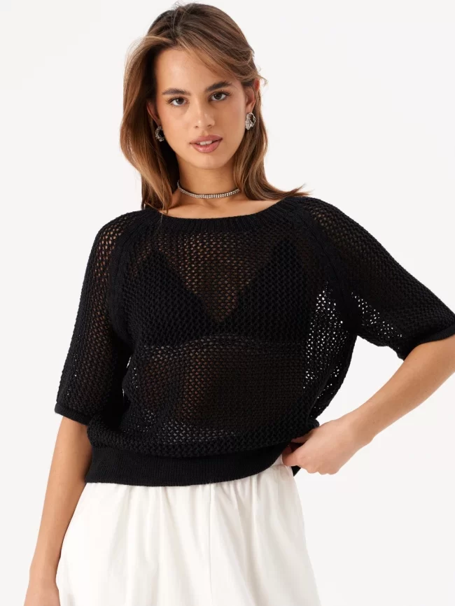 Джемпер женский (цвет: черный) фото 1