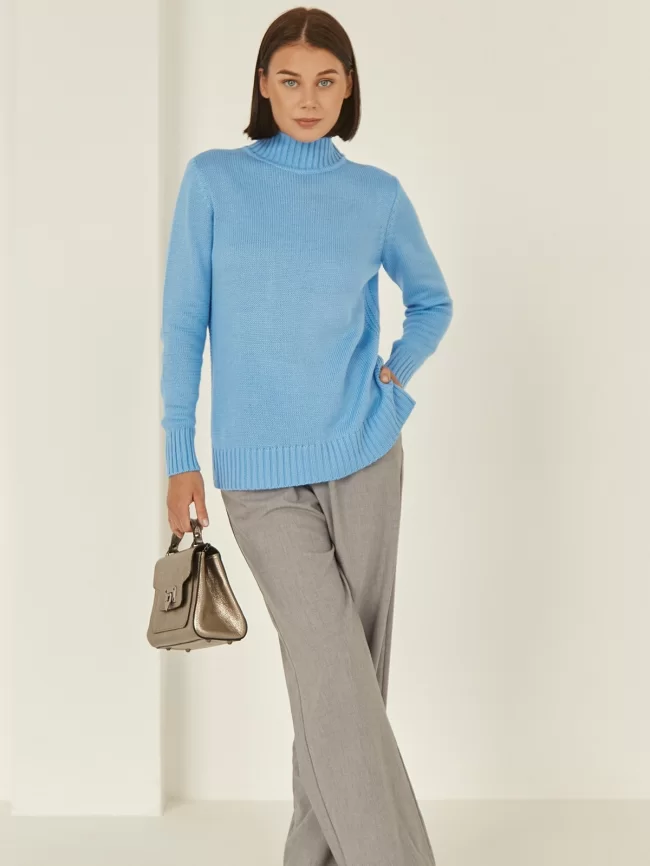 Джемпер женский (цвет: голубой) фото 5