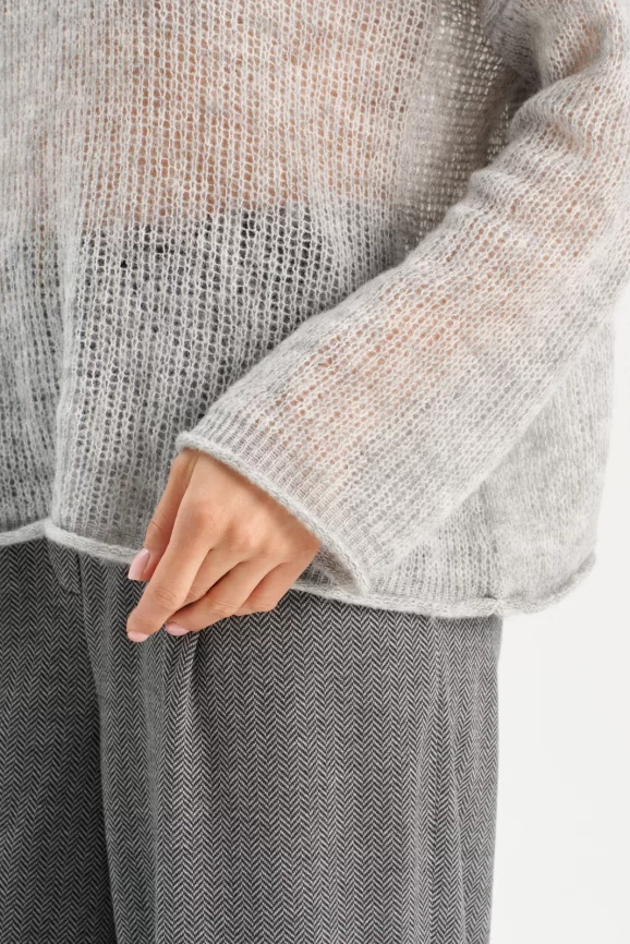 Джемпер женский (цвет: светло-серый) фото 2