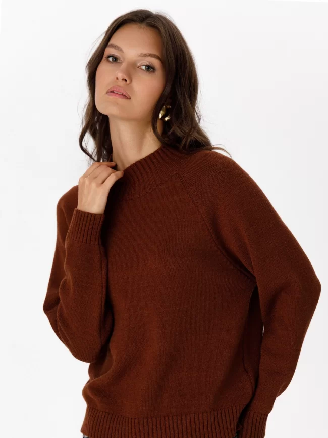 Джемпер женский (цвет: шоколадный) фото 4