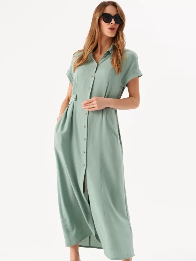 Платье женское (цвет: шалфей) фото 4