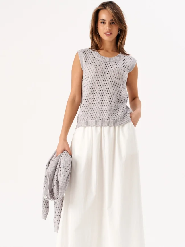 Жилет женский (цвет: светло-серый) фото 4