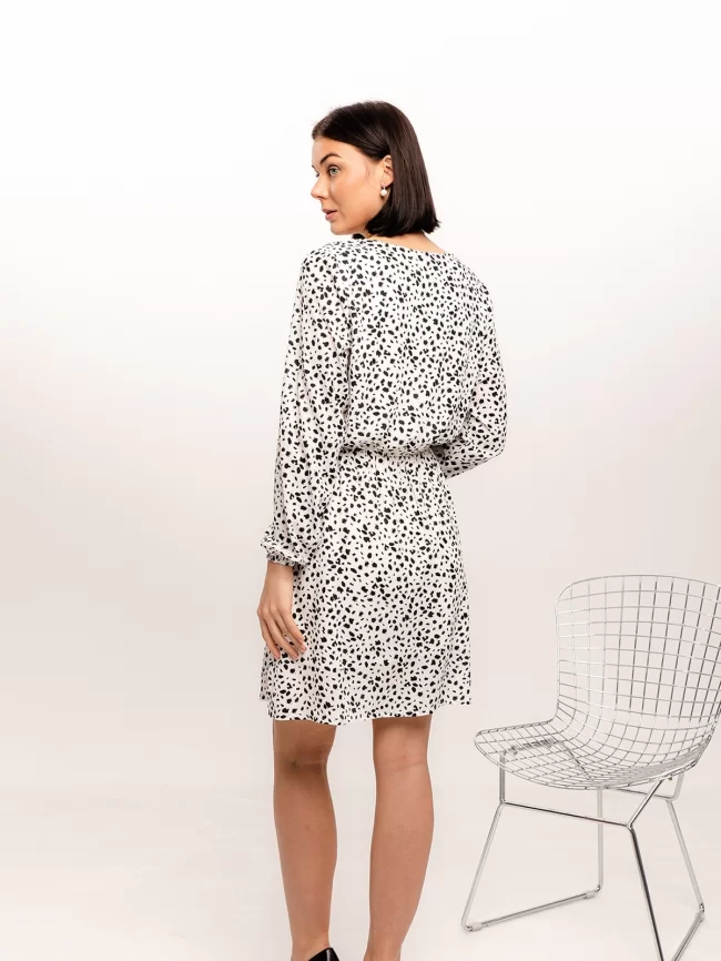 Платье женское (цвет: молочный, черный) фото 2