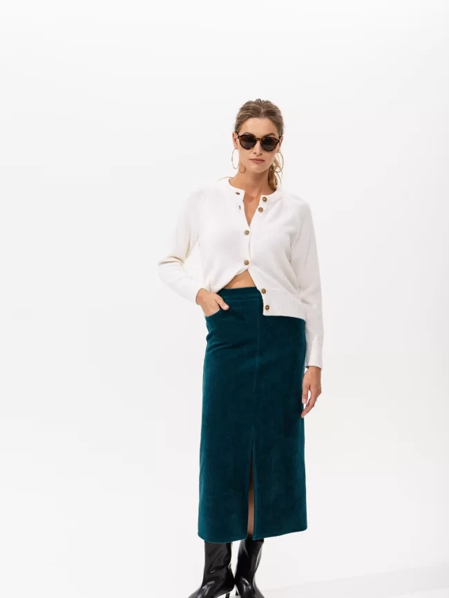 Юбка женская (цвет: глубокий сине-зеленый) фото 1