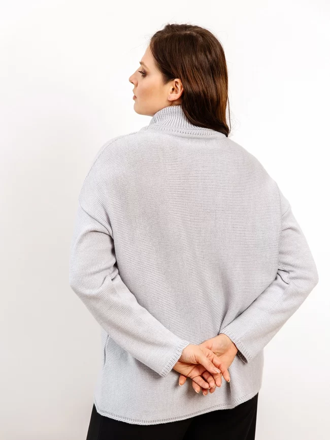 Джемпер женский (цвет: светло-серый) фото 2