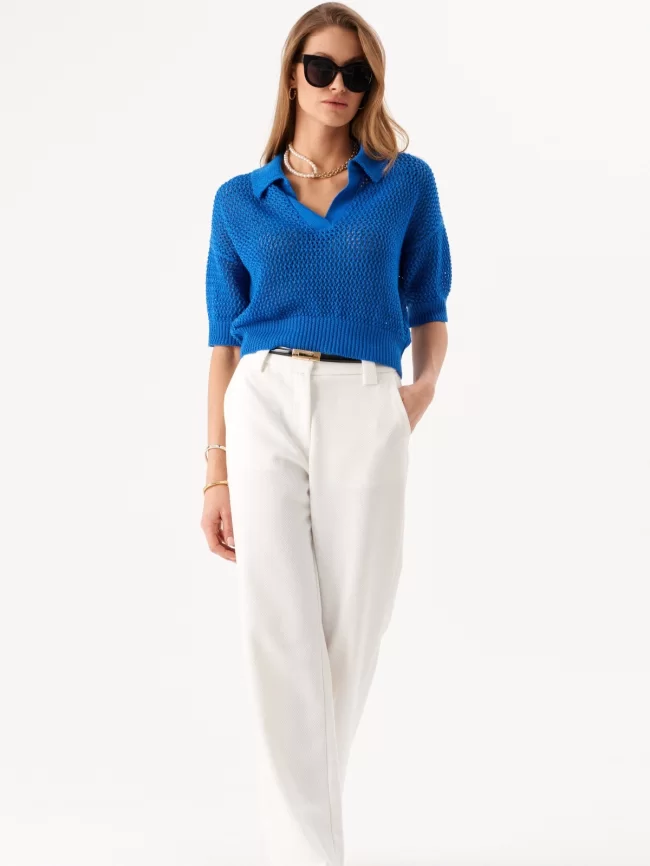 Джемпер женский (цвет: ярко-синий) фото 4