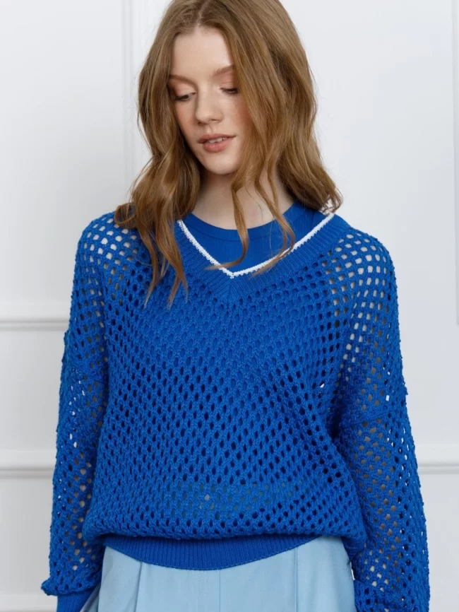 Джемпер женский (цвет: ярко-синий) фото 5