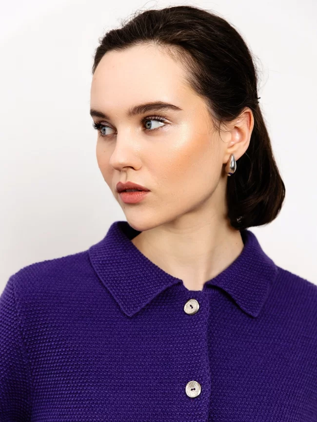 Костюм женский (жакет, юбка) (цвет: глубокий фиолетовый) фото 3