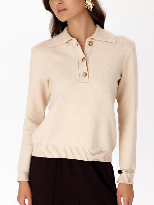 Джемпер женский (цвет: крем-брюле) фото 5