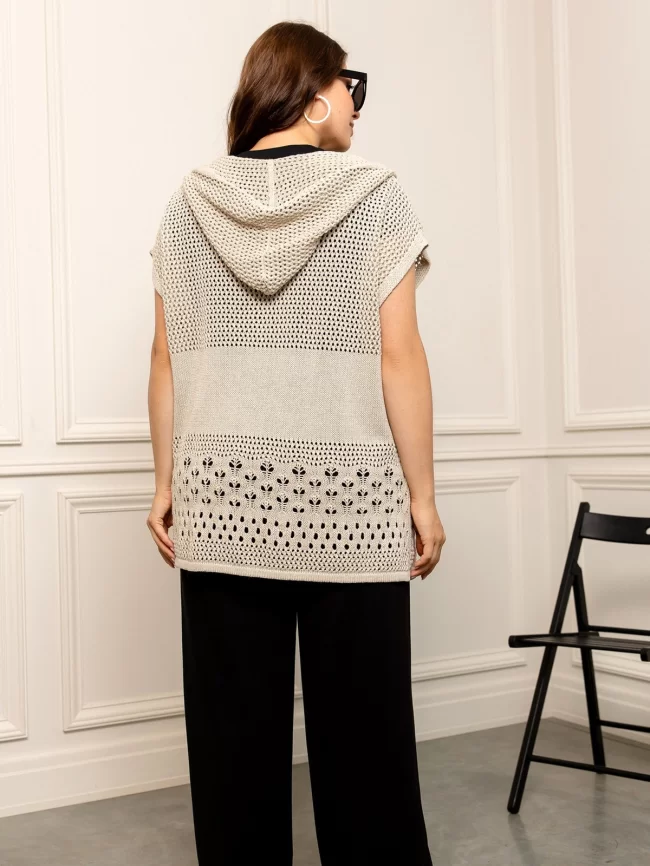 Кардиган женский (цвет: светло-бежевый) фото 6