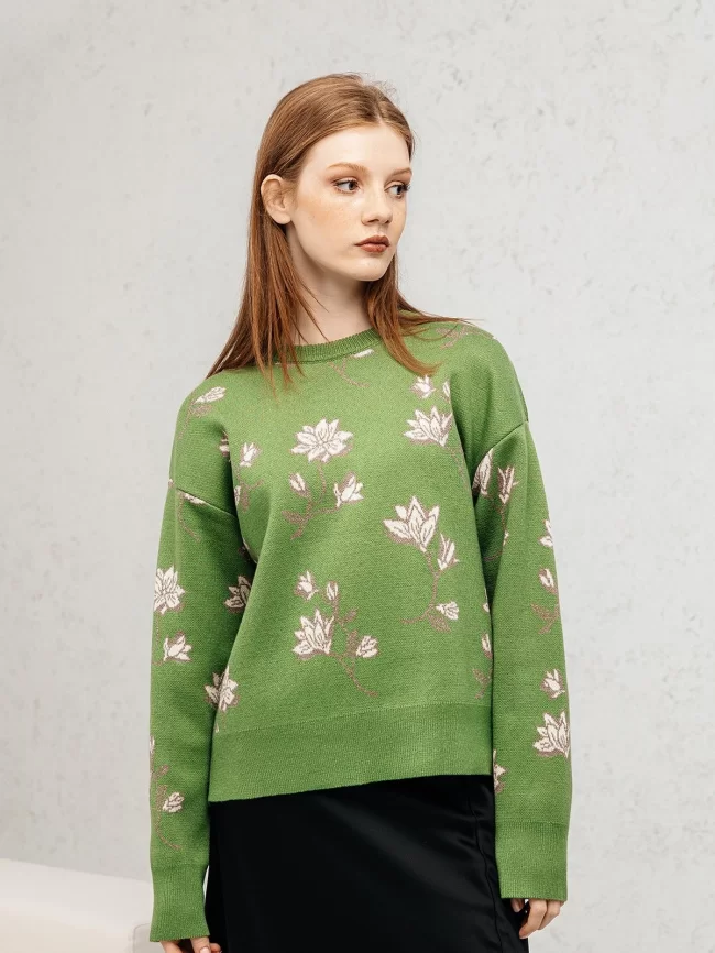 Джемпер женский (цвет: зеленая оливка) фото 1