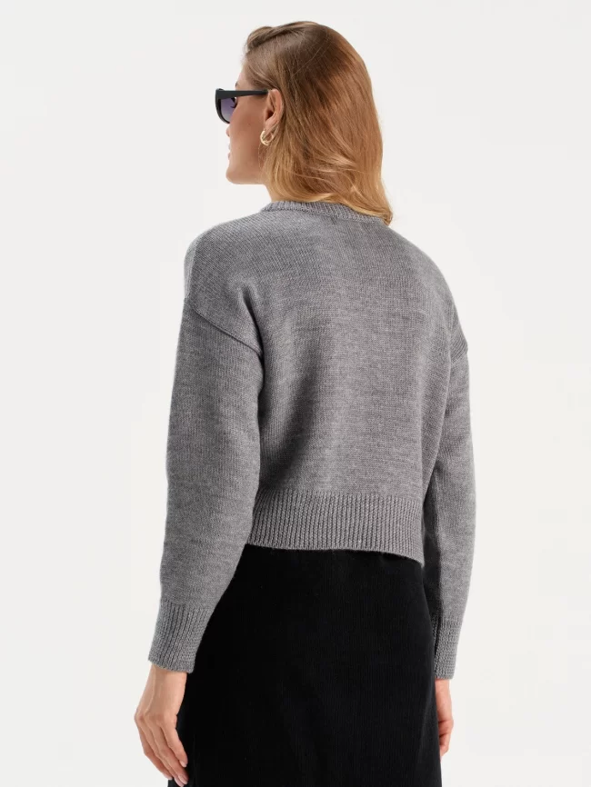 Джемпер женский (цвет: серый) фото 2