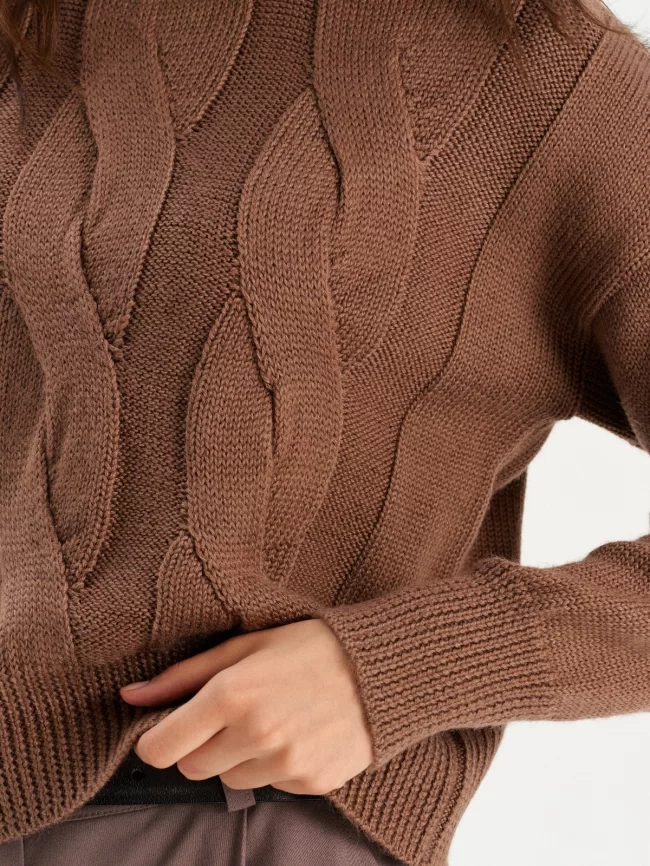 Джемпер женский (цвет: коричневый) фото 3