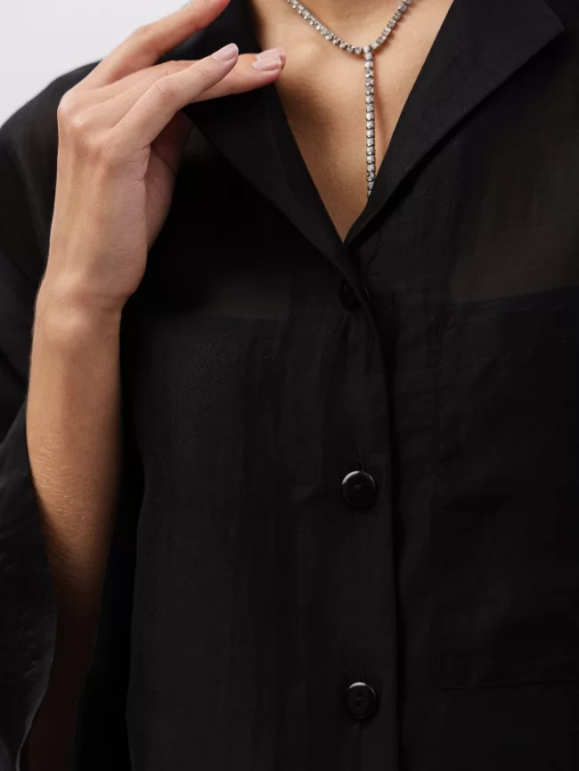 Блузка женская (цвет: черный) фото 5