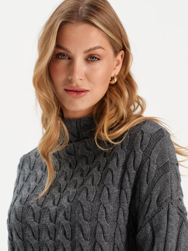 Джемпер женский (цвет: серый) фото 3