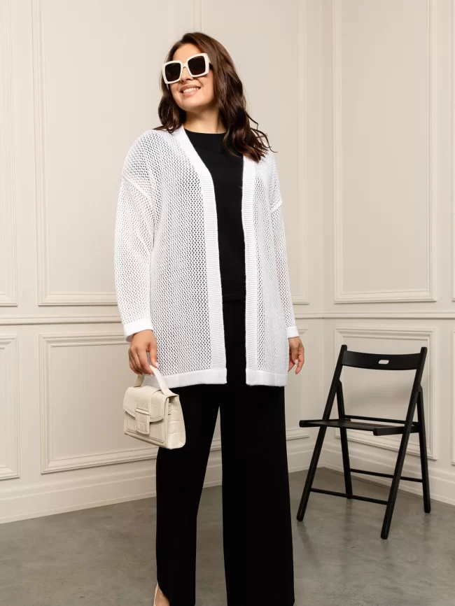 Кардиган женский (цвет: белый) фото 4