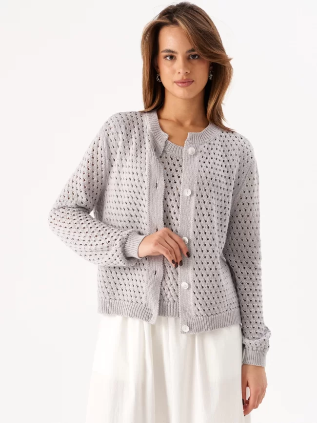 Жакет женский (цвет: светло-серый) фото 1