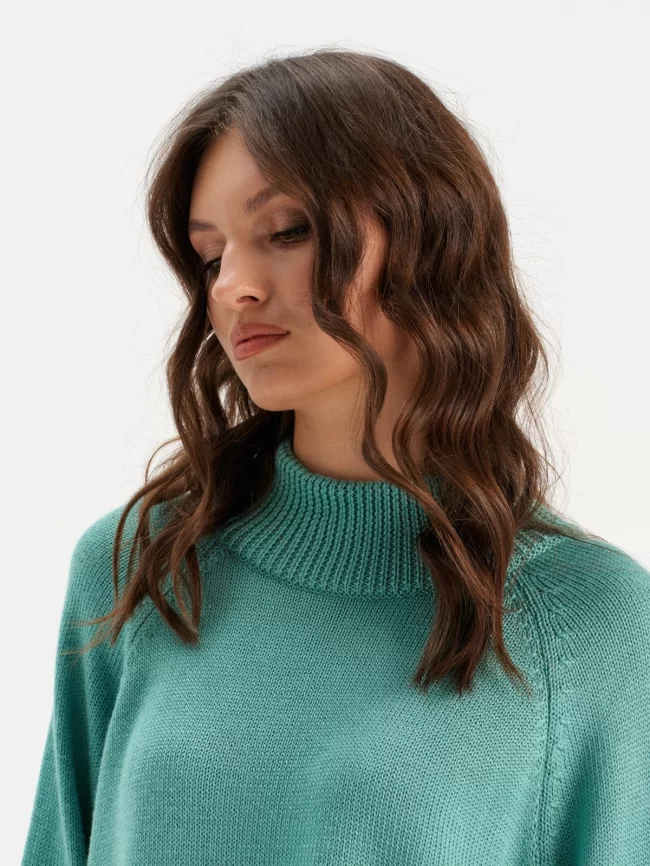 Джемпер женский (цвет: бирюзовый) фото 4