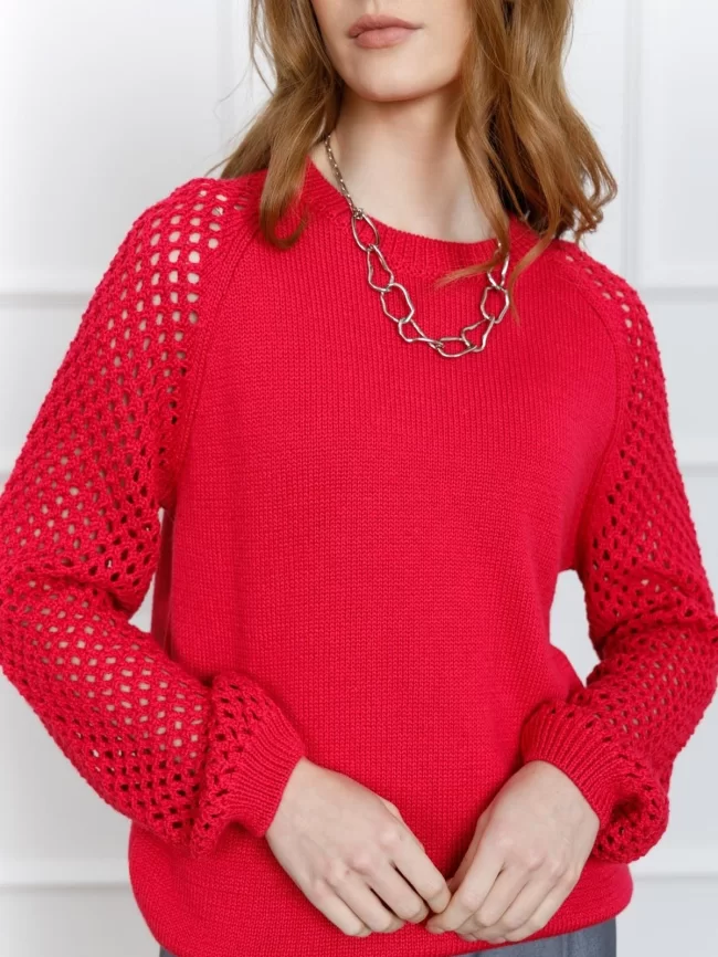 Джемпер женский (цвет: малиновый) фото 3